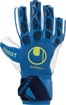 Uhlsport Hyperact Supersoft  Keepershandschoenen - Maat 9.5 Volwassenen - blauw - navy - wit