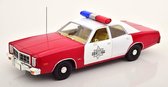 Dodge Monaco 1977 "Finchburg Sheriff County" Wit / Rood 1-18 Greenlight Collectibles