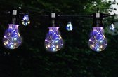 Anna's Collection - Tuinverlichting - Connectable Lichtsnoer 13 meter - 10 lampen - Multi kleur led - Party lights - 7 cm bulbs - Sfeerverlichting buiten - Feestverlichting