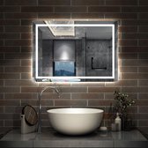 Badkamerspiegel 50x70cm LED spiegel met verlichting,wandspiegel,enkele touch schakelaar,anti-condens,koud wit