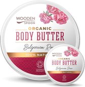 Body Butter met Rosa Damascena Olie 100 ml | Bulgarian Rose Wooden Spoon