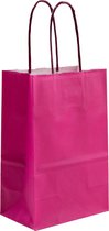 50x Papieren tassen Extra klein 14x8x21,5cm -  Fuchsia_rhodamine