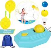 Tennistrainer Set Inclusief Tennisracket Tennisbal Badminton Shuttle En Opbergtas – Tuin Speelgoed Voor Kinderen – Buitenspel - Cadeau - Kerst - Kado