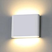 LED Wandlamp Voor Binnen en Buiten - Set van 2 - Buitenlamp - Terrasverlichting - Woonkamer - Tuinlamp - Badkamer - Buitenverlichting - 6 W