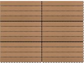 vidaXL - Terrastegels - 6 - st - 60x30 - cm - 1,08 - m² - HKC - bruin