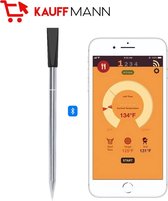 Kauffmann - Bluetooth Vlees Thermometer - 30 Meter - BBQ Accesoires - Keuken Thermometer - Vleesthermometer - Draadloos - Bluetooth - Barbecue - Met Gratis App - Geschikt Voor Oven