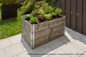 GoodVibes - Plantenborder 60x80x19,5cm van Sparrenhout, Uitbreidbaar, Grijs