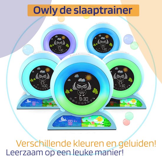 Owly Kinderwekker - Slaaptrainer Kinderen - Digitaal - Met Ring Lamp - Slaapwekker - 8 Slaapgeluiden van TechGenics — afbeelding 3