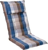 Blumfeldt Sylt Tuinkussen - stoelkussen - zitkussen - hoge rugleuning - hoofdkussen - 50 x 120 x 9 cm - UV-bestendig polyester