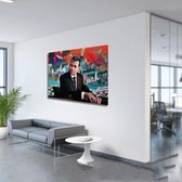Kanwall - Schilderij - Luxe Harvey Specter Woonkamer Kantoor Lv Design Winkel ** Dik! Effect** - Multicolor - 75 X 100 Cm