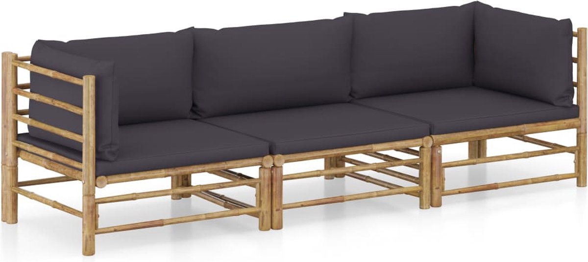 Vidaxl Tuinset Grijs Loungeset