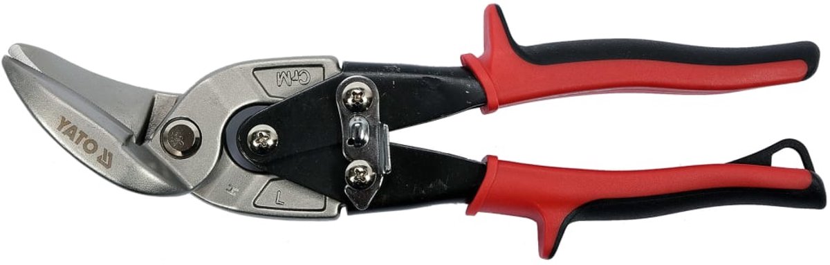 YATO-Blikschaar-gebogen-links-235-mm-rood