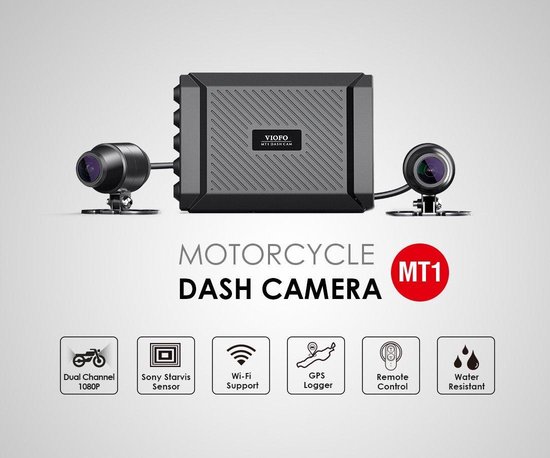 VIOFO MT1 - Motor Dashcam - 1080p FULL HD - Dual Channel