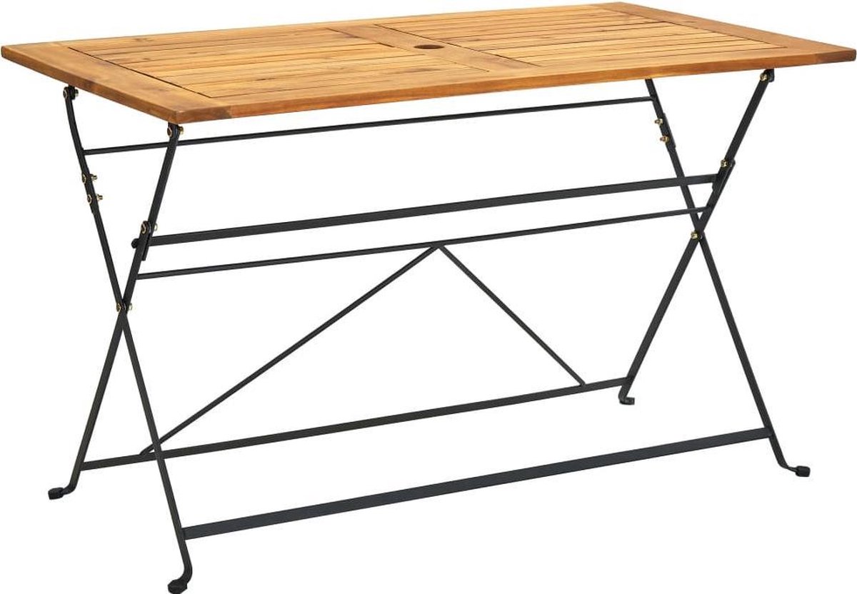 vidaXL Tuintafel inklapbaar 120x70x74 cm massief acaciahout