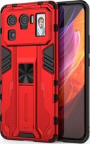 Xiaomi Mi 11 Ultra Hoesje - Mobigear - Armor Stand Serie - Hard Kunststof Backcover - Rood - Hoesje Geschikt Voor Xiaomi Mi 11 Ultra