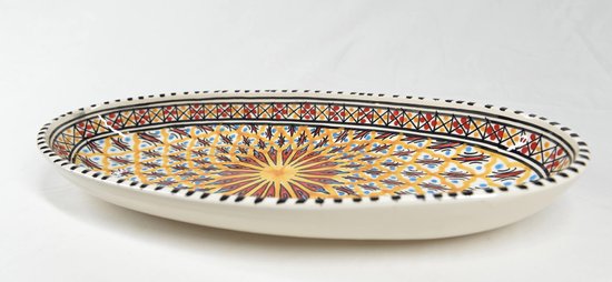 Fruitschaal keramiek / langwerpig / serveerschaal / snackschaal ovaal aardewerk... | bol.com