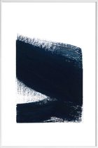 JUNIQE - Poster in kunststof lijst Minimal 3 -40x60 /Blauw & Wit