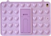 Casies Apple iPad Mini 4 / 5 Pop It Fidget Toy hoes - Purple heart case - Gezien op TikTok - Soft cover hoesje - Paars - Fidget Toys