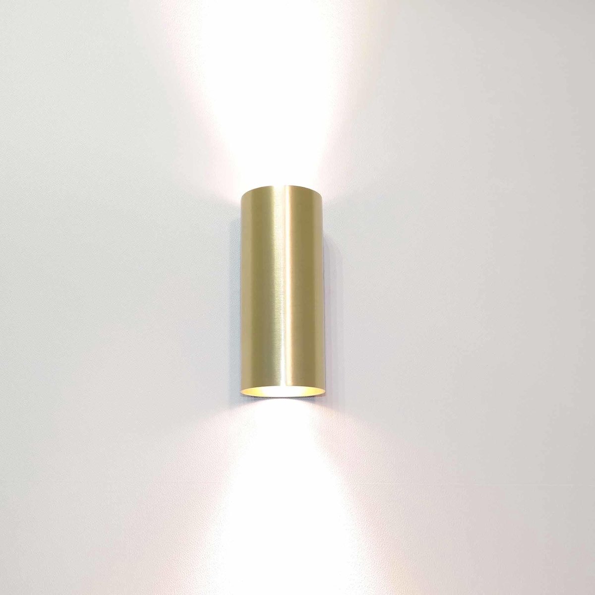 Artdelight - Wandlamp Roulo 2 lichts H 15,4 Ø 6,5 cm mat goud