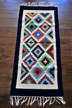 Handgemaakt Kelim vloerkleed 70 cm x 150 cm - Wol tapijt Kilim Uit Egypte - Handgeweven Loper tapijt - Woonkamer tapijt -  Oosterse Vloerkleed