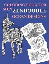 Coloring Book For Men: Zendoodle Ocean Designs