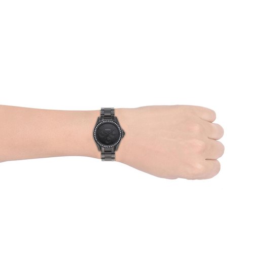 Fossil ES4519 Horloge Riley staal zwart 38 mm | bol.com