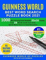 Guinness World Best Word Search Puzzle Book 2021 #11 Maxi Format Medium Level