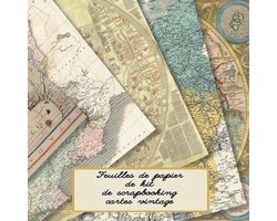 Feuilles de papier de kit de scrapbooking cartes vintage