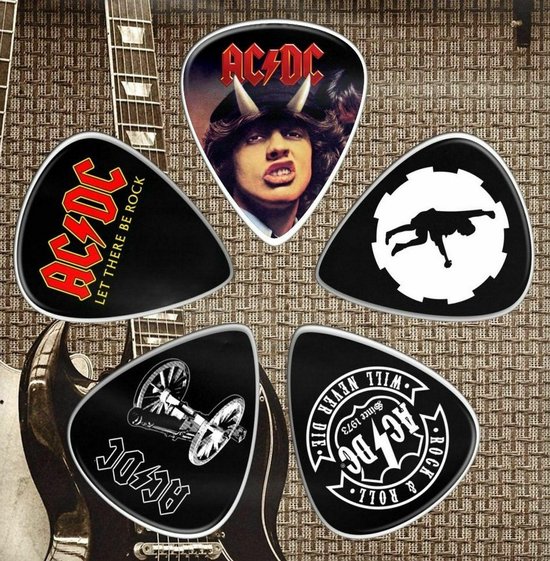 AC/DC Highway / For Those / Let There Unisex Plectrumset - meerkleurig ...