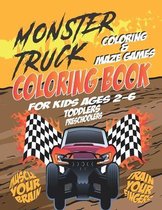 Monster Truck Coloring Book for Kids Ages 2-6