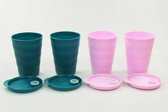 Tupperware Rietjesbekers 4x