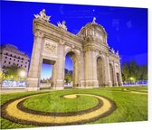 Puerta de Alcalá op het Plein van de Onafhankelijkheid in Madrid - Foto op Plexiglas - 60 x 40 cm