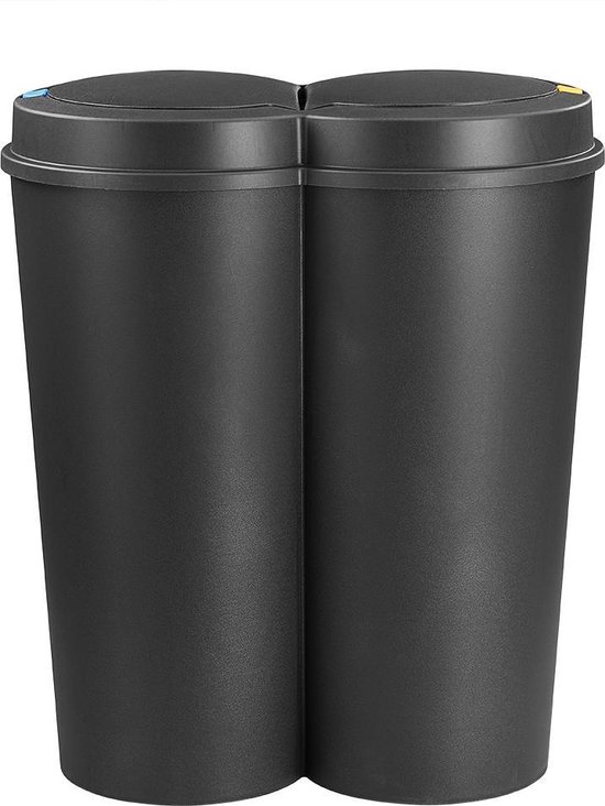 EezyLife Prullenbak - 2 x 25 liter - zwart