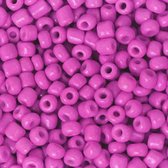 Kralen rocailles 3mm, 50 gram cerise pink, zelf sieraden maken