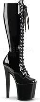 Pleaser Plateau Laarzen -38 Shoes- TABOO-2023 Paaldans schoenen Zwart