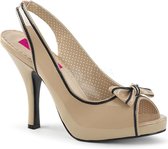 Pleaser Pink Label Pumps -42 Shoes- PINUP-10 Paaldans schoenen Creme