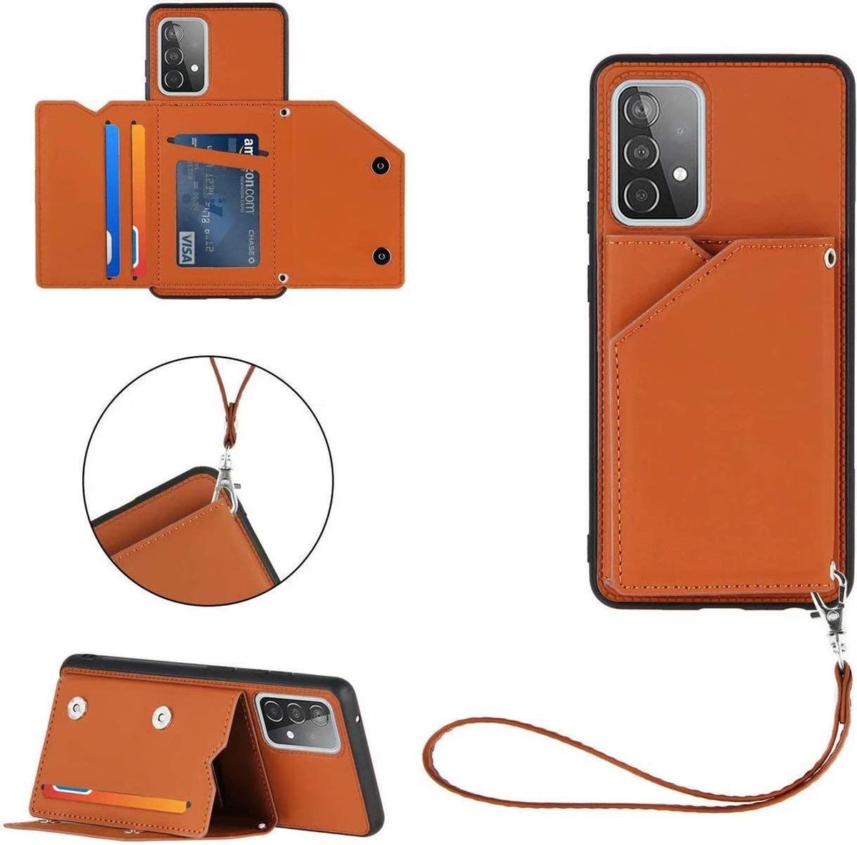 Luxe PU Lederen Wallet Case Voor Samsung Galaxy A32 4G