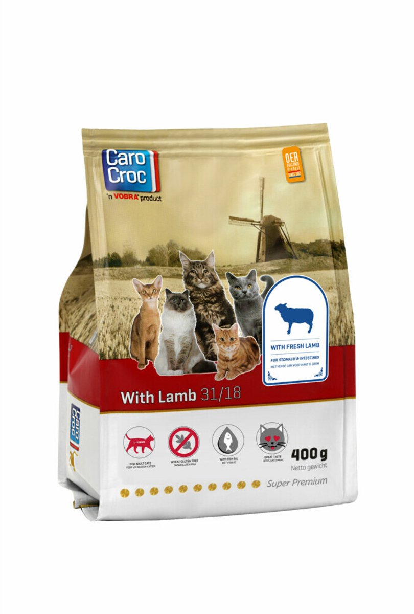 CaroCroc CaroCroc Kattenvoer 31/18 Lam 400 gr