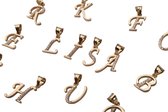 Hemels juwelier- Letter U- Steen- 14k geelgouden hanger- Dames- Goud- HML1U - Cadeautje- Letterhanger