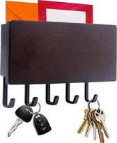 Sleutelkastje Zwart - Sleutelrekje Hout kunststof hangers