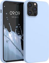 kwmobile telefoonhoesje geschikt voor Apple iPhone 12 Pro Max - Hoesje met siliconen coating - Smartphone case in mat lichtblauw