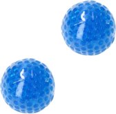 Banzaa anti-stress Orbeez Mesh 7cm ‒ NOUVEAU Ballon Extra Épais ‒ Set 2 Pièces Blauw