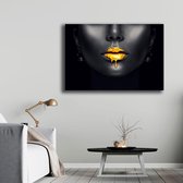 KEK Original - Black, White and Gold - wanddecoratie - 120 x 80 cm - muurdecoratie - Plexiglas 5mm - Acrylglas - Schilderij