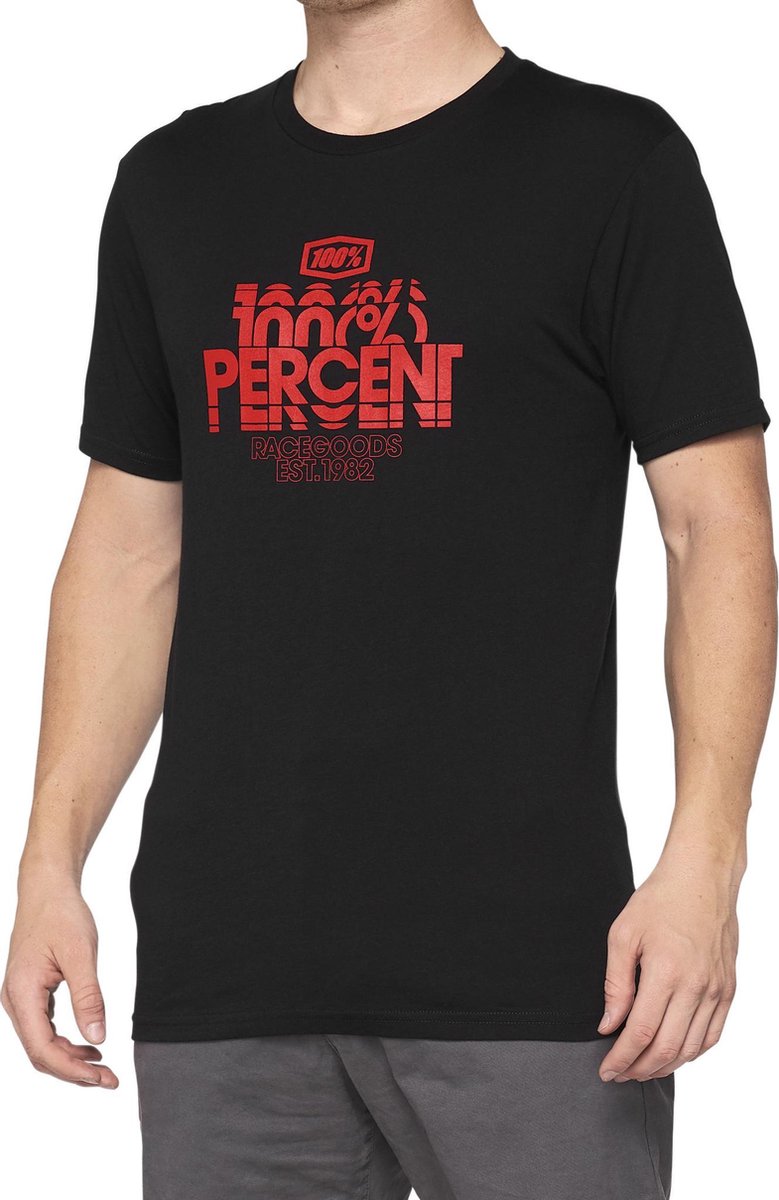 100% T-Shirt Roggar Zwart - Zwart - L