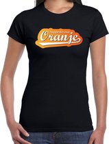 Zwart Holland fan t-shirt voor dames - supporter van oranje - Nederland supporter - EK/ WK shirt / outfit S