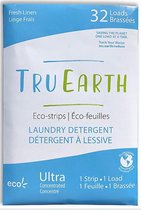 Tru Earth Eco Wasstrips Fresh Linen (32 wasbeurten) - Duurzaam - Wasmiddel - 95% ruimtebesparing - Plasticvrij - Zero waste - Vegan