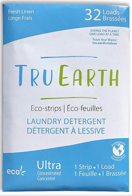 bloem Werkelijk echtgenoot Tru Earth Eco Wasstrips Fresh Linen (32 wasbeurten) - Duurzaam - Wasmiddel  - Waspoeder... | bol.com