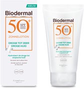 Bol.com Biodermal Zonnelotion Droge Huid - zonnebrand voor de droge huid - Spf50+ 150ml - ook geschikt voor kinderen aanbieding