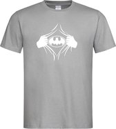 Grijs Tshirt met  " BadMan " print Wit size XXXL