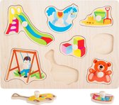Houten puzzel "Speelgoed" - Kinderpuzzel vanaf 1 jaar